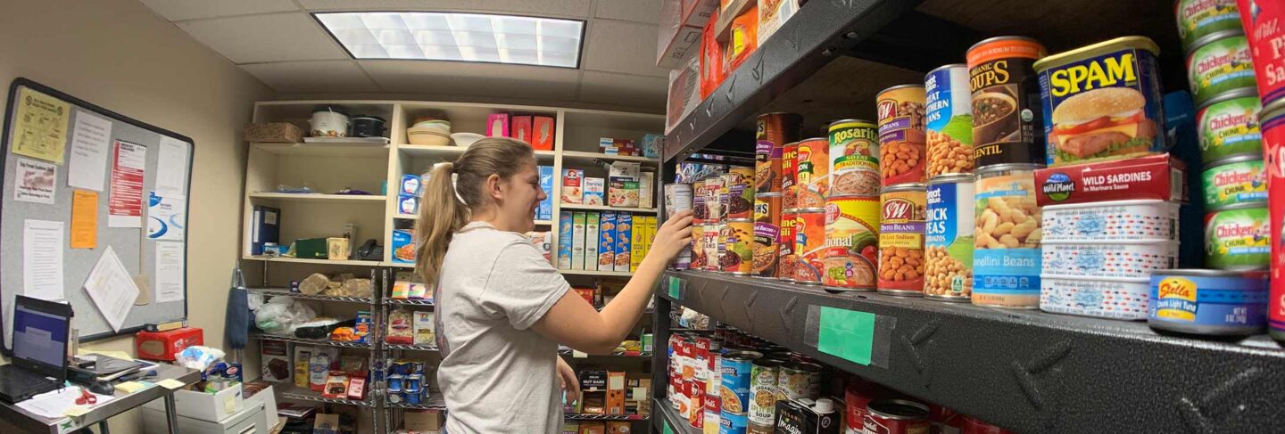 Student in Food Pantry