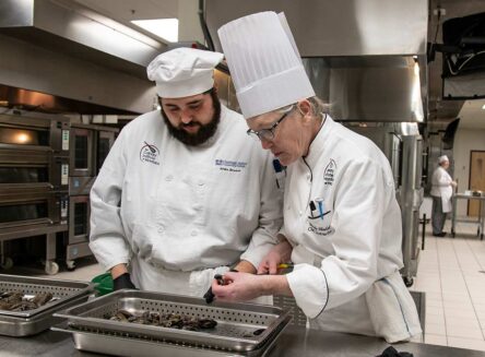 culinary student with Chef instructor