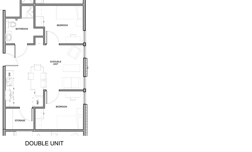 Double housing unit floorplan