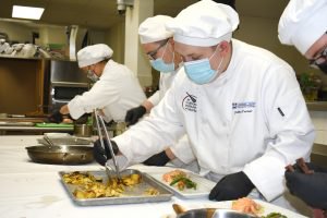 culinary students preparing food