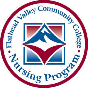 fvcc nursing program circular logo with blue and maroon text and fvcc icon logo
