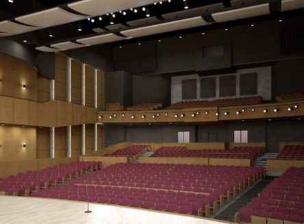 artist rendering of wachholz college center performance hall
