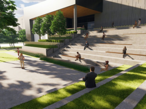 artist rendering of the wachholz college center amphitheatre