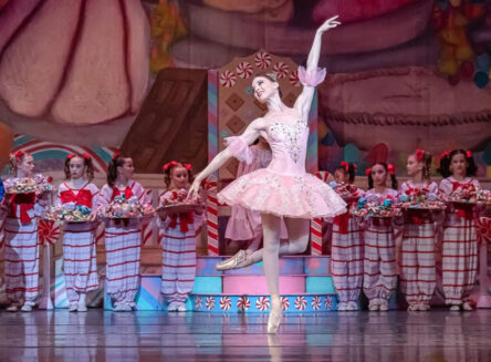 ballerina dancing on stage during the nutcracker ballet performance