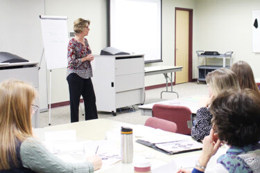 instructor teaching a continuing education class