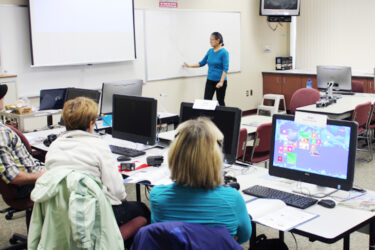 instructor teaching continuing education class