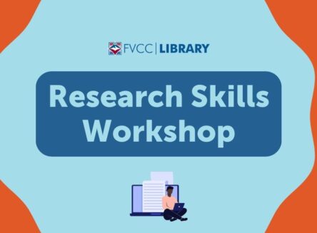 fvcc library research skills workshop graphic