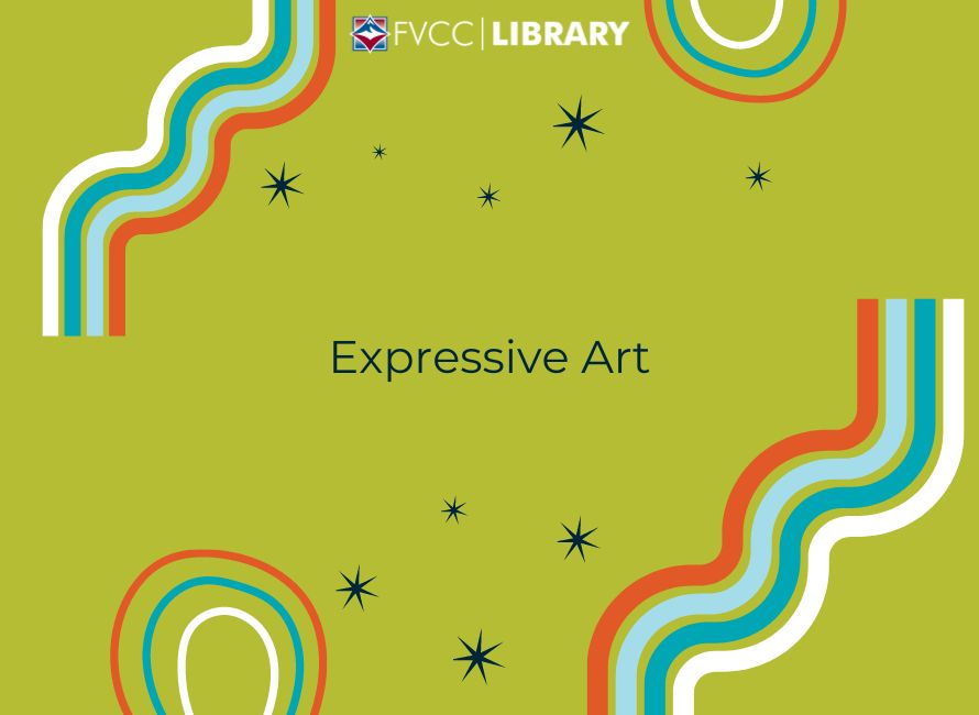 fvcc library graphic with text "expressive art"