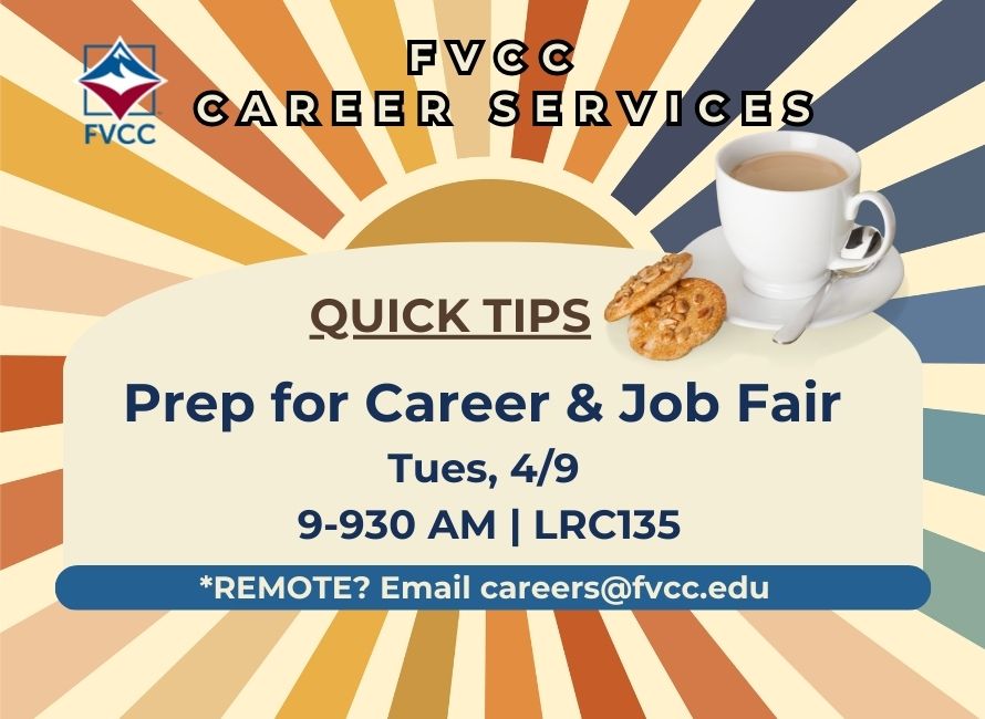 quick tips for the career fair event graphic