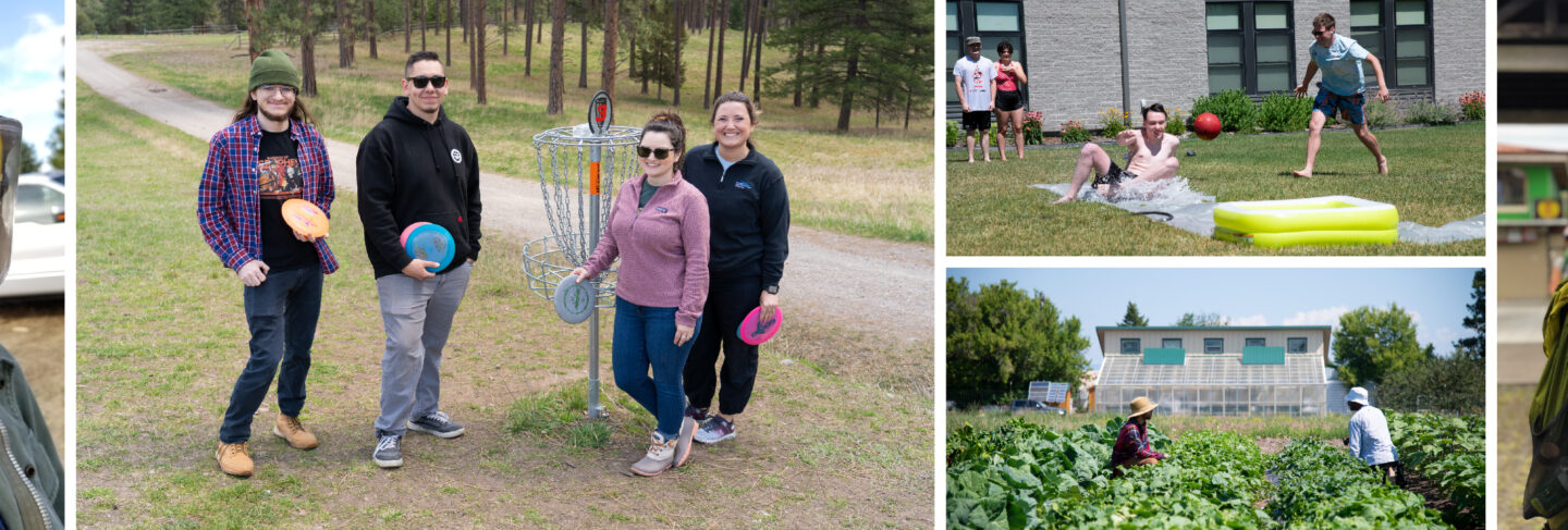 A collage of FVCC students engaging in campus life activities, showcasing student engagement and community spirit.