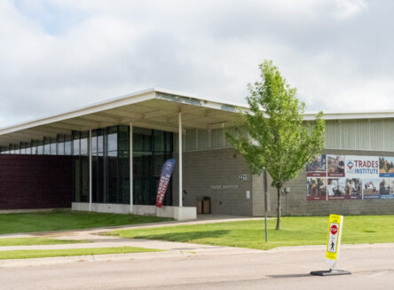exterior view of the FVCC Trades Institute building