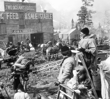 Filmmakers shoot a scene for Heaven's Gate, from Shot in Montana. Riverbend Publishing