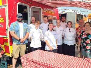FVCC Culinary Institute of Montana students at the fair judging best food competition
